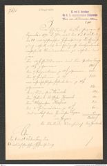 k.k. naturhistorisches Hofmuseum, Intendanzakten 1885-1896 (Hauer), Aktenzahl Z.746/1890, Seite 1